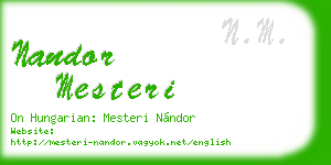 nandor mesteri business card